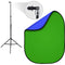 Fovitec 5 x 6.5' Double-Sided Pop-Up Background & Stand Kit (Chroma Blue/Chroma Green)