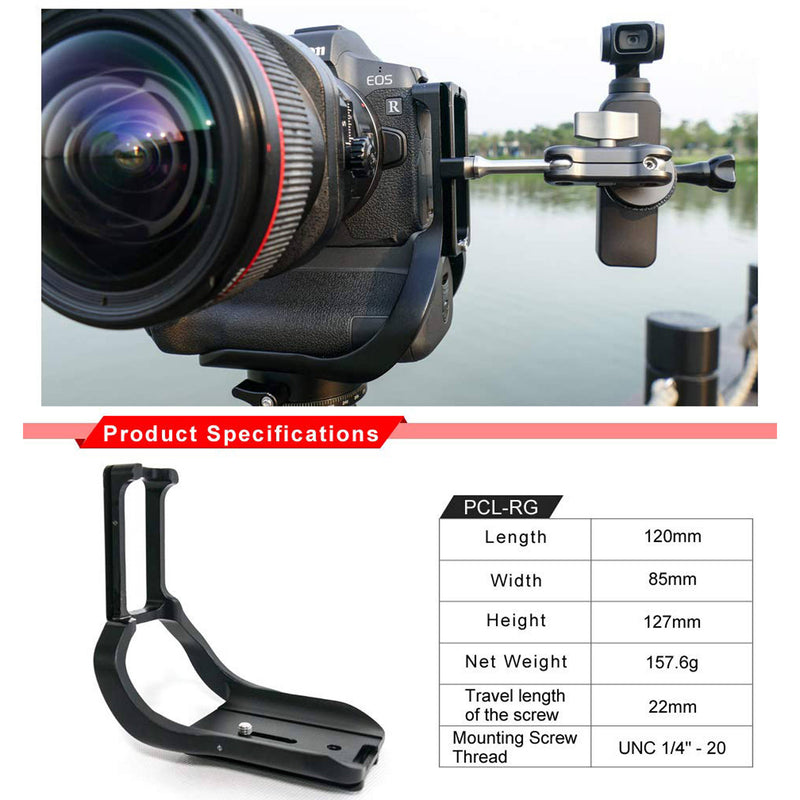 Sunwayfoto Custom L-Bracket for Canon EOS R with Battery Grip