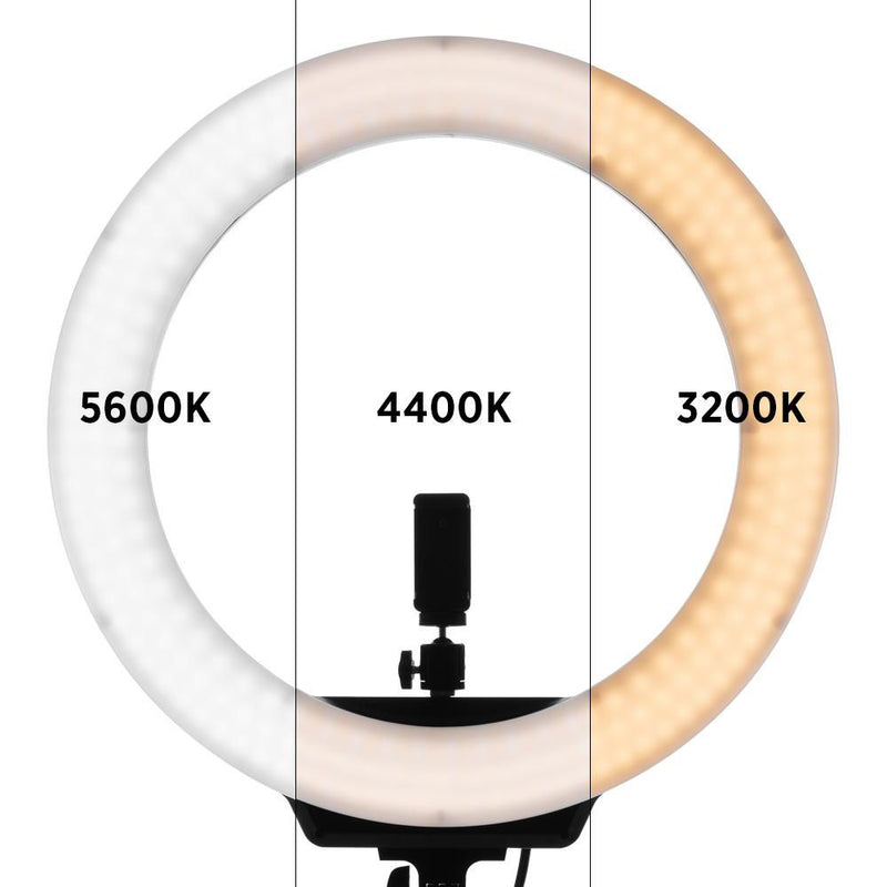 Fovitec Bi-Color LED 19" Ring Light and Light Stand Kit