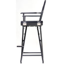 Filmcraft Pro Series Tall Director's Chair (30", Black Frame, Black Canvas)