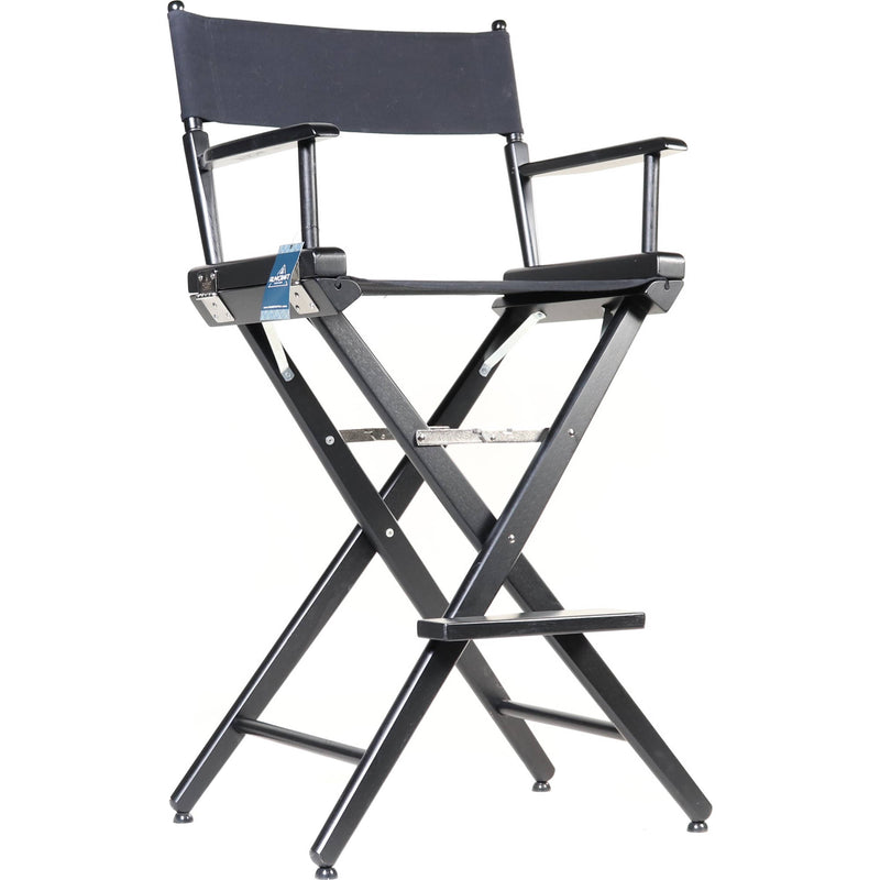 Filmcraft Pro Series Tall Director's Chair (30", Black Frame, Black Canvas)