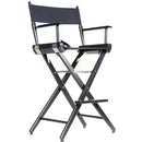 Filmcraft Pro Series Tall Director's Chair (30", Black Frame, Black Canvas)