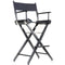 Filmcraft Pro Series Tall Director's Chair (30", Black Frame, Black Canvas)