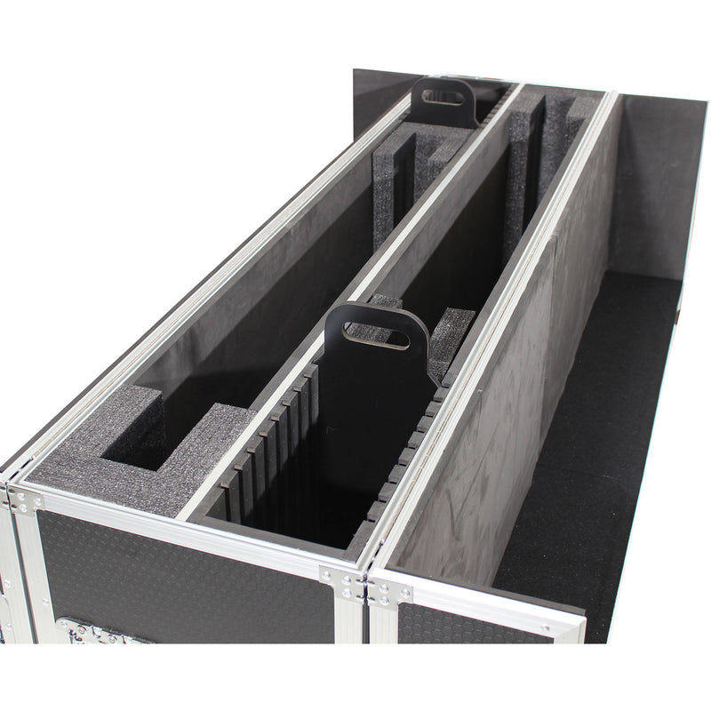 ProX XS-LCD5570WX2 Flight Case with Casters for Two 55 to 70" Flat-Screen TVs (Black/Silver)