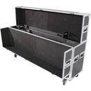 ProX XS-LCD5570WX2 Flight Case with Casters for Two 55 to 70" Flat-Screen TVs (Black/Silver)
