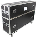 ProX XS-LCD5570WX2 Flight Case with Casters for Two 55 to 70" Flat-Screen TVs (Black/Silver)
