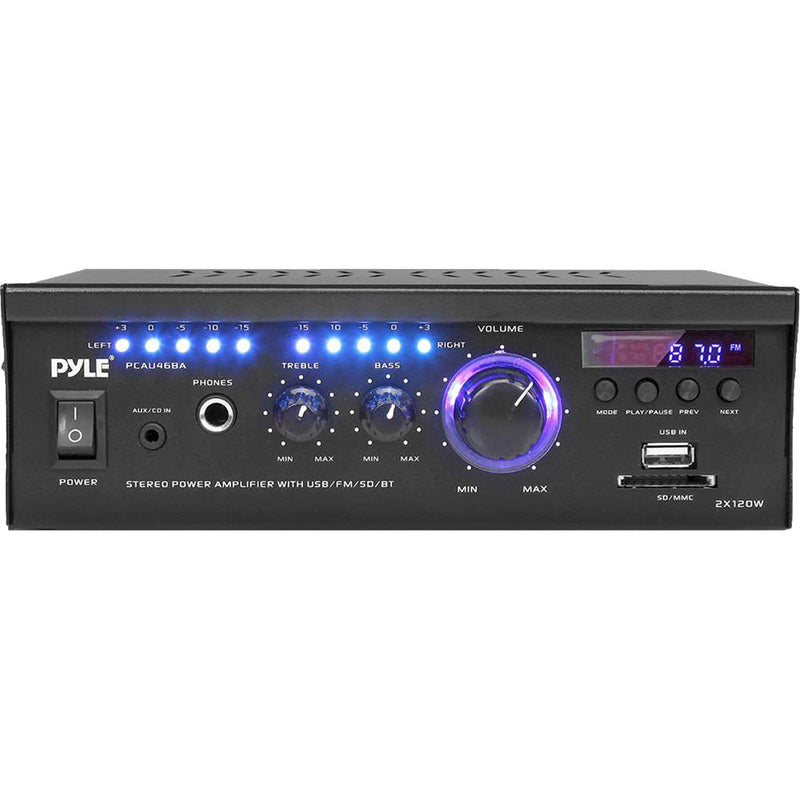 Pyle Pro PCAU46BA Stereo Audio Receiver with Bluetooth