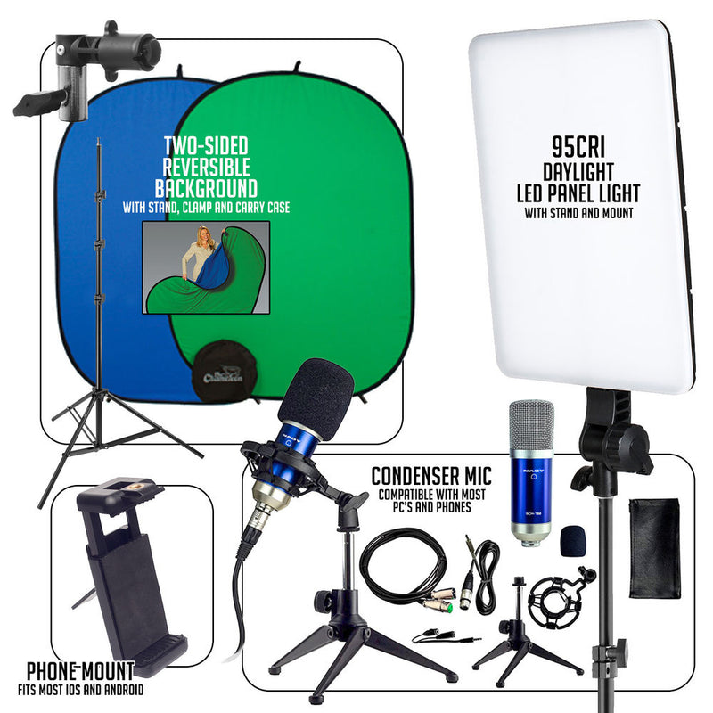 Smith-Victor Basic Smartphone / Ring Light Desktop Work-From-Home AV Kit