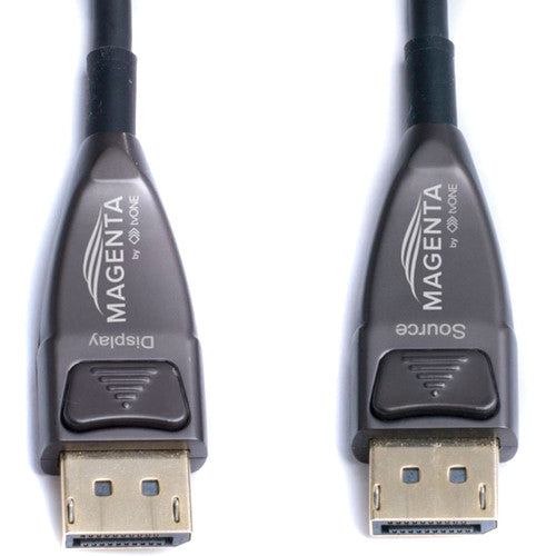 Magenta Active Optical Plenum DisplayPort 1.4 Cable (100')