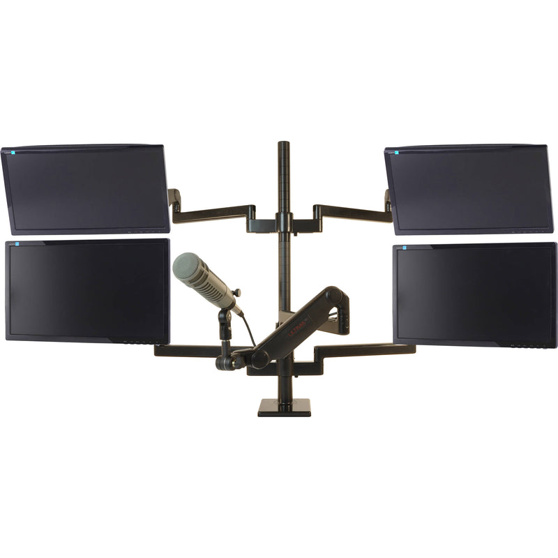 O.C. White ProBoom Ultima Gen2 Dual-Monitor Mount and Low-Profile Mic Boom Package
