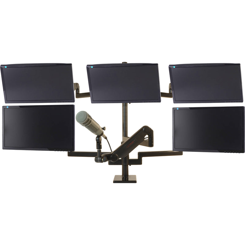 O.C. White ProBoom Ultima Gen2 Dual-Monitor Mount and Low-Profile Mic Boom Package