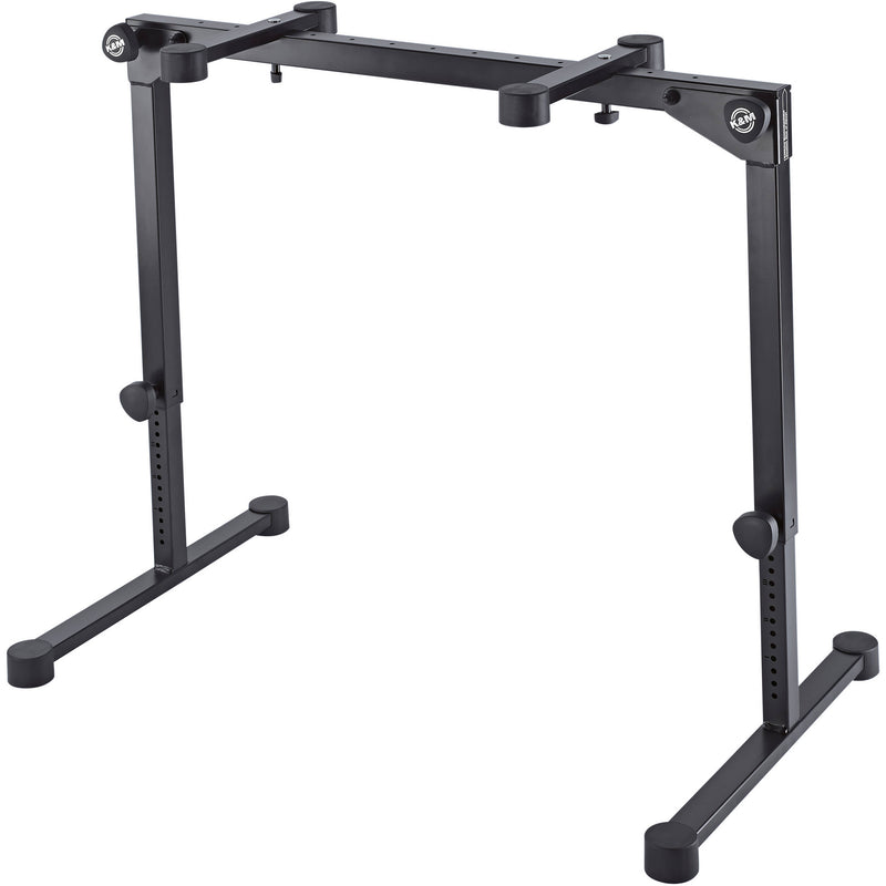 K&M 18820 Omega Pro Table-Style Keyboard Stand with Foldable Legs (Black)