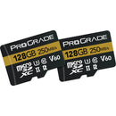 ProGrade Digital 128GB UHS-II microSDXC Memory Card with SD Adapter (2-Pack)