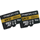 ProGrade Digital 256GB UHS-II microSDXC Memory Card with SD Adapter (2-Pack)