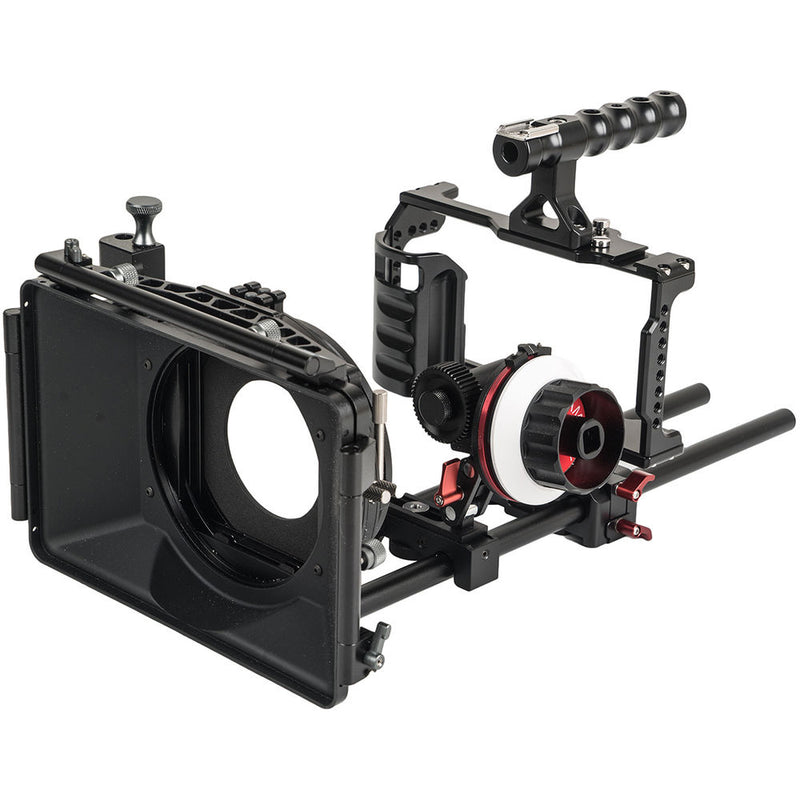 CAME-TV BMPCC Plus Camera Cage Rig with Matte Box and Follow Focus for BMPCC 6K/4K