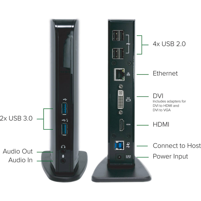 Plugable UD-3900 Dual-Display Docking Station for Windows