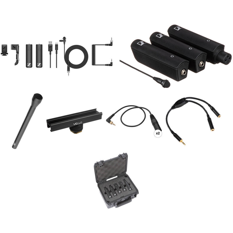 Sennheiser XSW-D PORTABLE ENG SET Digital Camera-Mount Wireless Combo Microphone System with Case Kit (2.4 GHz)