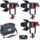 CAME-TV Boltzen Q-55S 55W Bi-Color LED Fresnel 3-Light Kit with Case