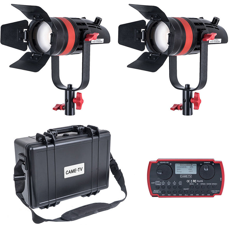 CAME-TV Boltzen Q-55S 55W Bi-Color LED Fresnel 2-Light Kit with Case