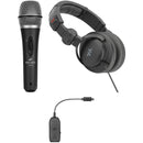 Polsen HH-IC Handheld Cardioid Condenser Microphone for iOS and Android Devices Kit with Headphones