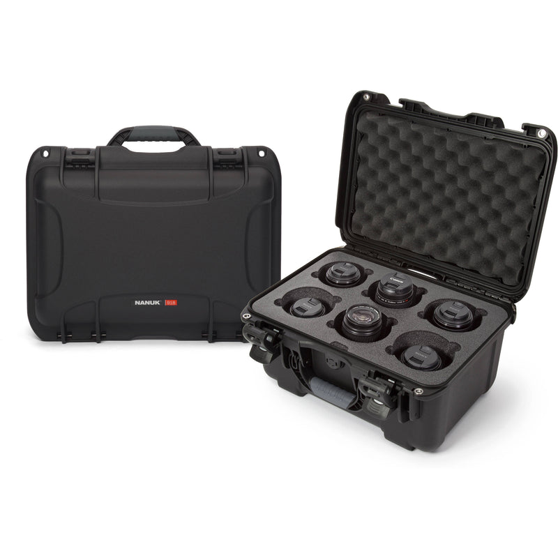 Nanuk 918 6-Lens Case with Foam Insert (Black)