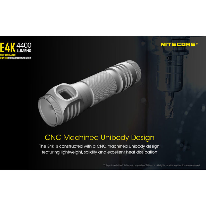 Nitecore E4K Rechargeable LED Flashlight