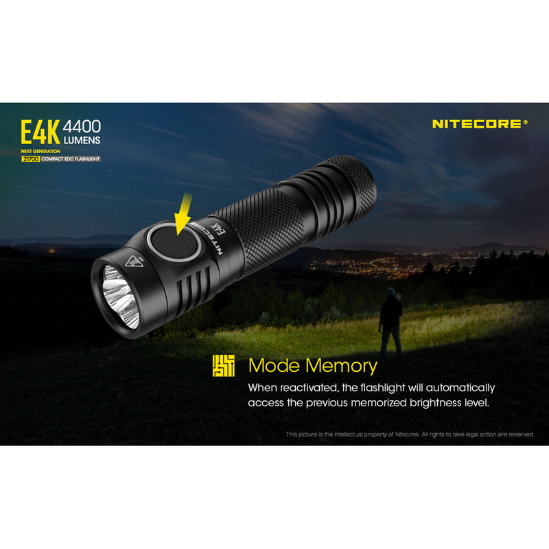 Nitecore E4K Rechargeable LED Flashlight