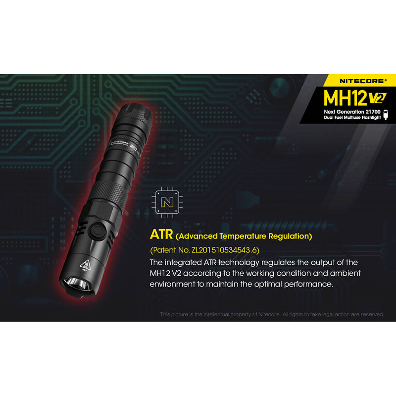 Nitecore MH12 V2 Rechargeable LED Flashlight