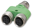 Phoenix Contact SAC-3P-M12Y/2XM12FS PE SAC-3P-M12Y/2XM12FS PE Sensor Splitter Y - Style Cable Mount 5 Position M12 Plug 2 x Receptacle