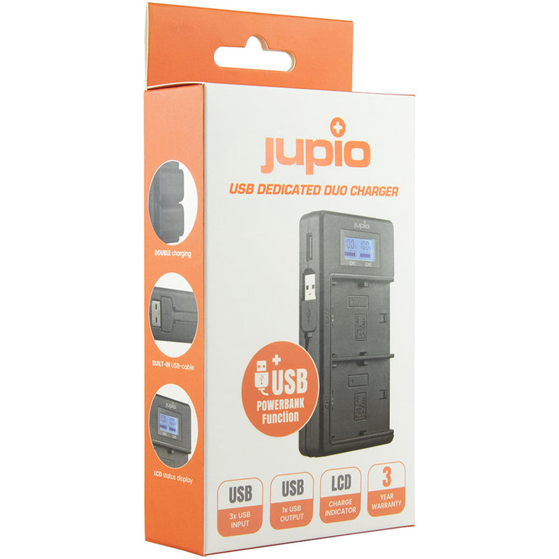Jupio USB Dedicated Duo Charger for Canon LP-E6 Batteries