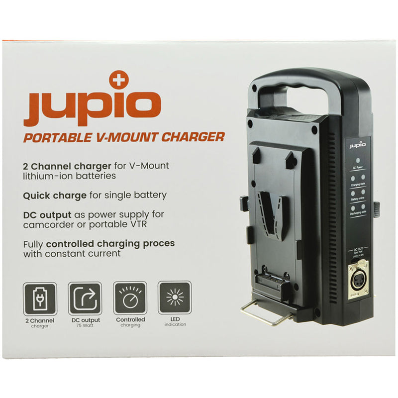 Jupio Portable Dual-Battery Charger (V-Mount)