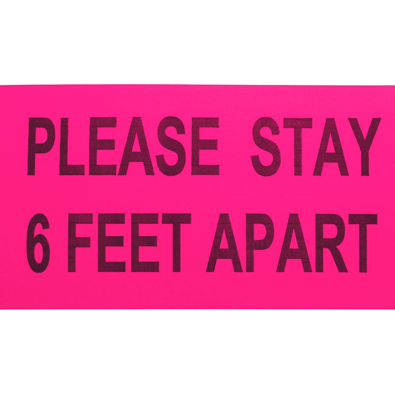 ProTapes Pro Gaff "PLEASE STAY 6 FEET APART" Sign (6 x 10", Black Letters/White Background)