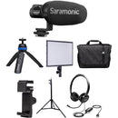 Saramonic Home Base Professional Plus Portable Video Conferencing Kit with LED Light and Backdrop