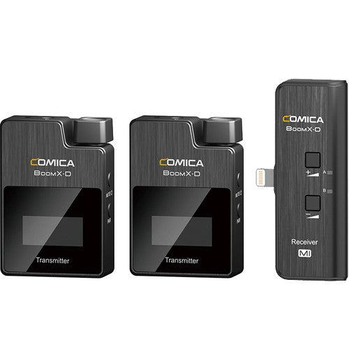 Comica Audio BoomX-D D2 Ultracompact 2-Person Digital Wireless Microphone System for Mirrorless/DSLR Cameras (2.4 GHz)