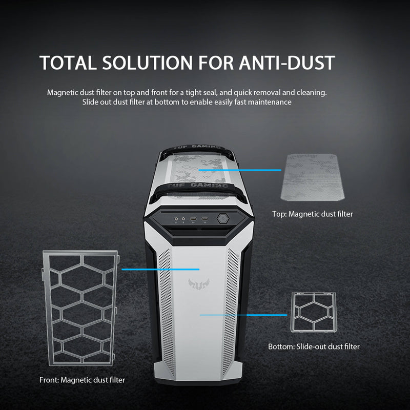 ASUS TUF Gaming GT501 Mid-Tower Case (White)