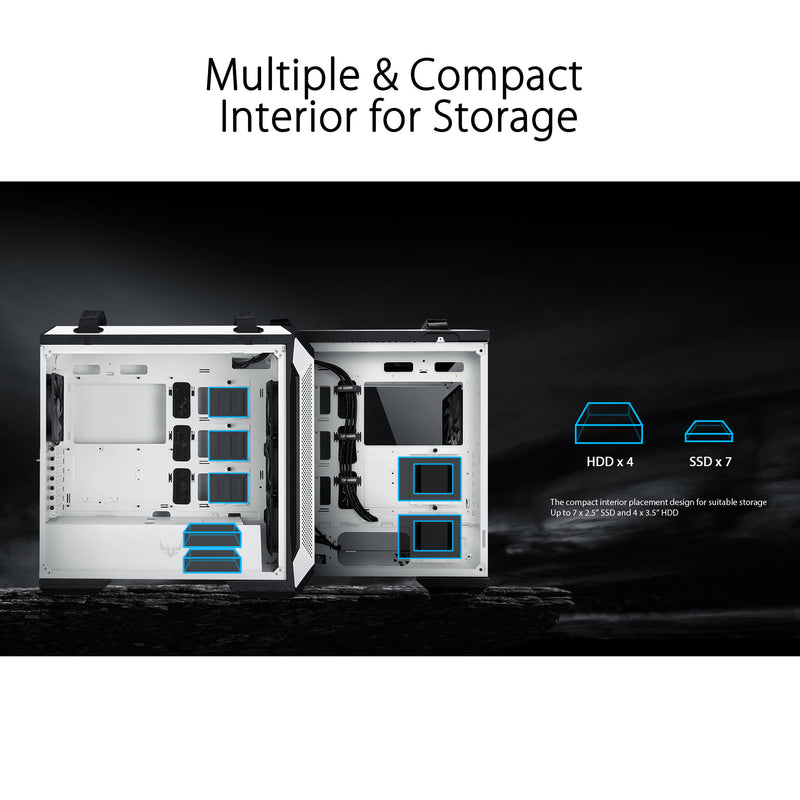 ASUS TUF Gaming GT501 Mid-Tower Case (White)