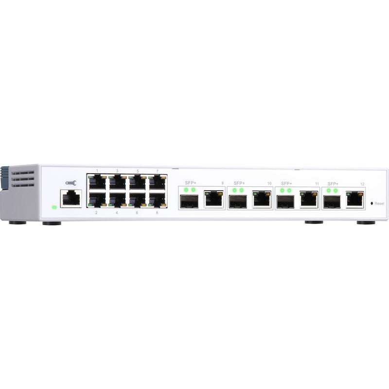 QNAP QSW-M408-4C 12-Port Gigabit Managed Switch with 10G SFP+ / RJ45 Combo Ports