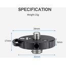 Leofoto CF-6 Conversion Adapter UNC 1/4" Nut Convert to UNC 1/4" Screw