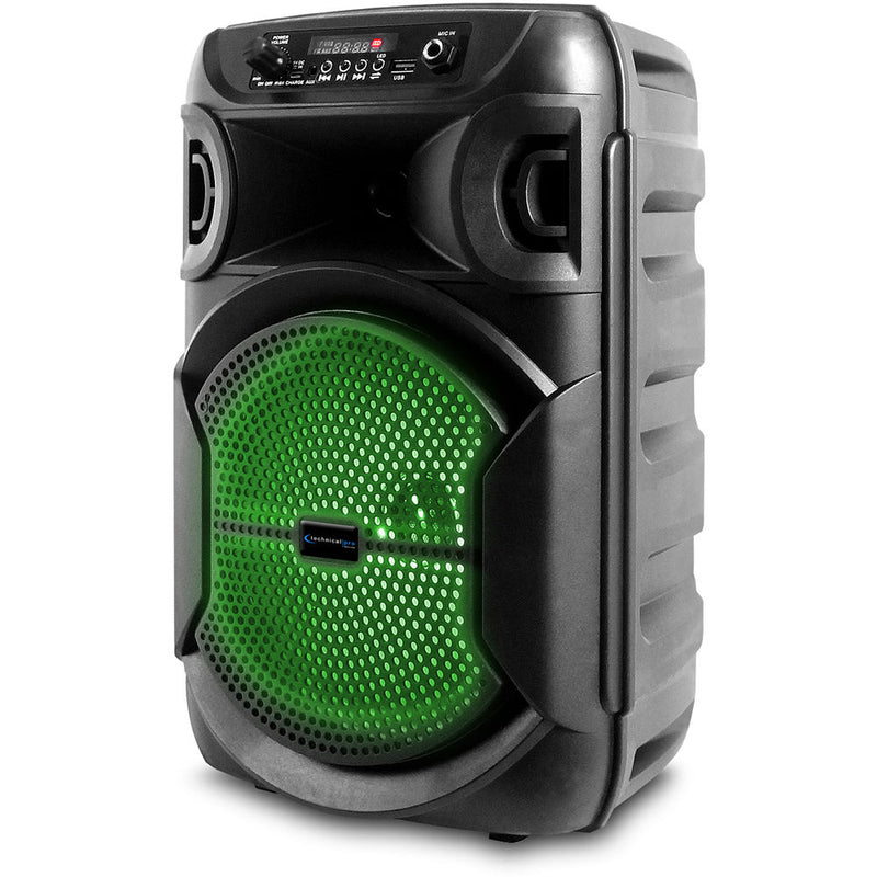 Technical Pro BOOM8 Rechargeable 8" Bluetooth LED Speaker