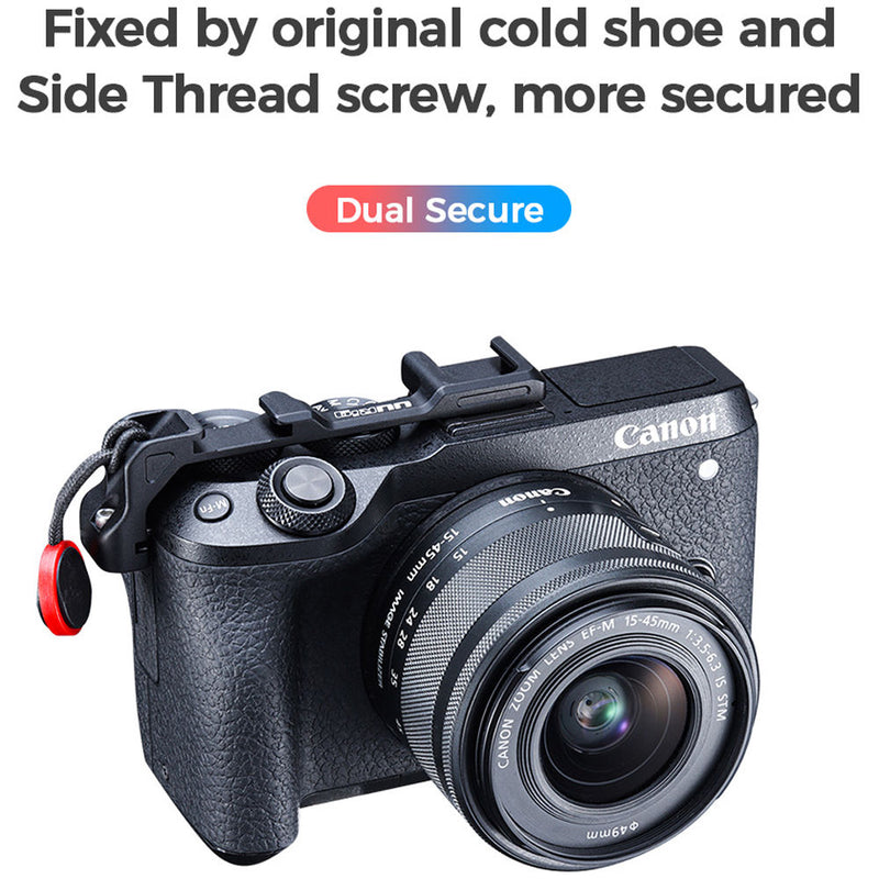 UURig Double Hot Shoe Bracket for Canon M6 Mark II DSLR Camera