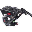 CAME-TV TP-605A Aluminum Video Tripod with Fluid Head, Ground Spreader, and Bag