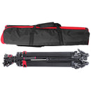 CAME-TV TP-605A Aluminum Video Tripod with Fluid Head, Ground Spreader, and Bag