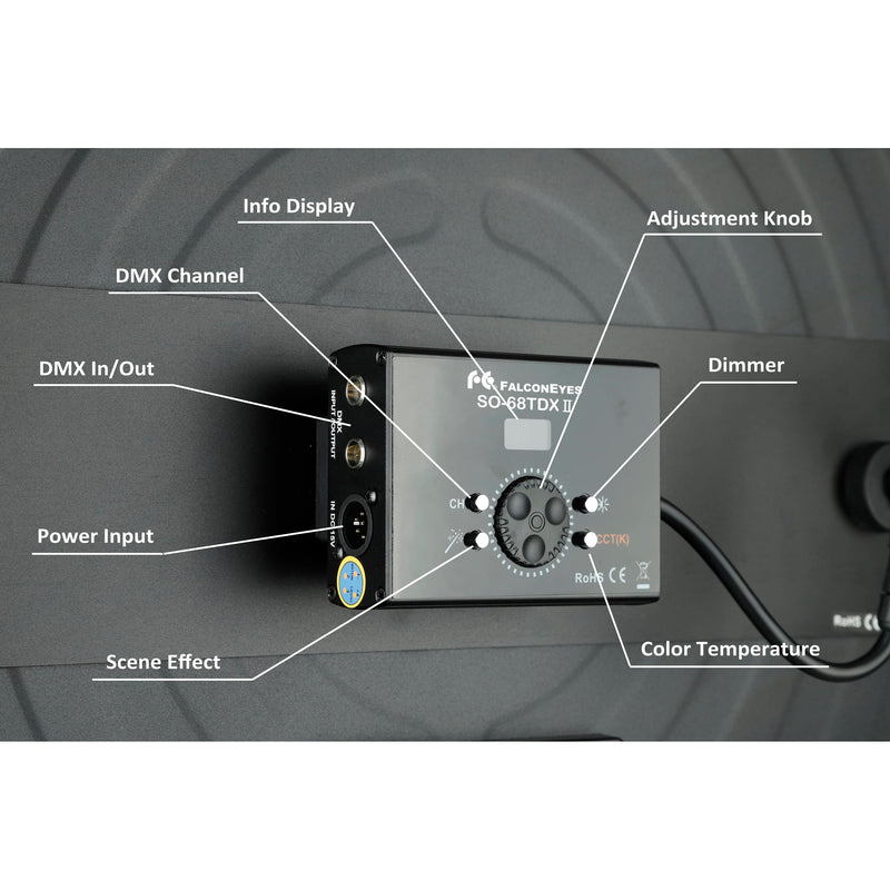 Falcon Eyes 68W LED Soft-Light with Digital Screen and Special Effects