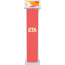 CTA Digital Dual Tablet Locking Kiosk with Graphic Slot & Sanitizer Dispenser (White)