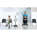 CTA Digital Compact Gooseneck Floor Stand with Sanitizing Station and Automatic Soap Dispenser