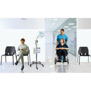 CTA Digital Heavy-Duty Security&nbsp;Gooseneck Floor Stand with Sanitizing Station and Automatic Soap Dispenser
