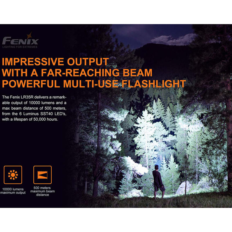 Fenix Flashlight LR35R Compact Rechargeable Flashlight