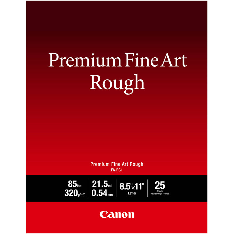 Canon Premium Fine Art Rough Photo Paper (8.5 x 11", 25 Sheets)