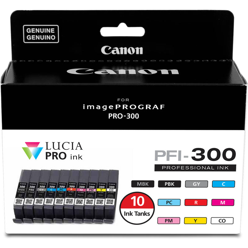 Canon PFI-300 Ten Color Ink Tank Pack