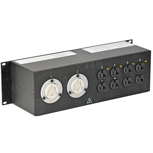 Lex Products 30 Amp 3RU Enclosed Rack, L21-30 to L5-30 / Duplex Receptacles